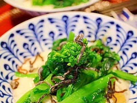 菜花のとろろ塩昆布あえ